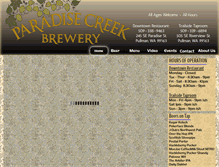 Tablet Screenshot of paradisecreekbrewery.com